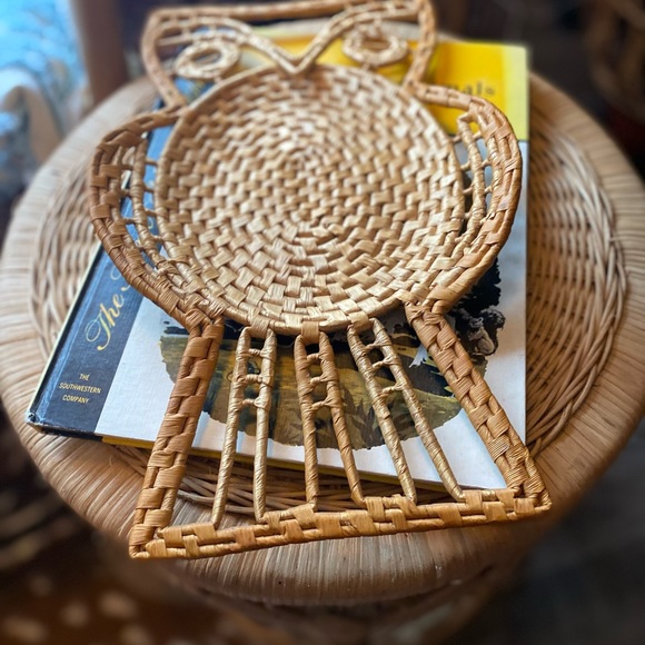 ❌NOT FOR SALE ❌Boho wicker owl wall basket - Picture 2 of 7